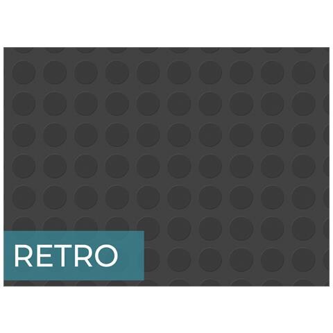 Tappeto Rivestimento Pavimento Gommato Pvc Con Bolle Grigio Scuro Bollato 100x500 Floor Grigio Scuro - Foto 5