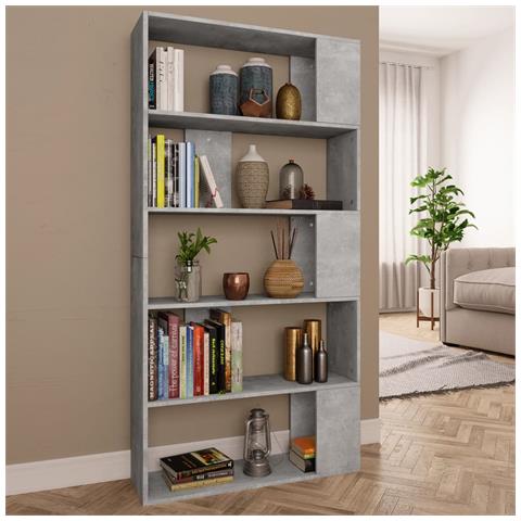 Libreria /divisorio Grigio Cemento 80x24x159cm Legno Ingegnerizzato - Foto 8