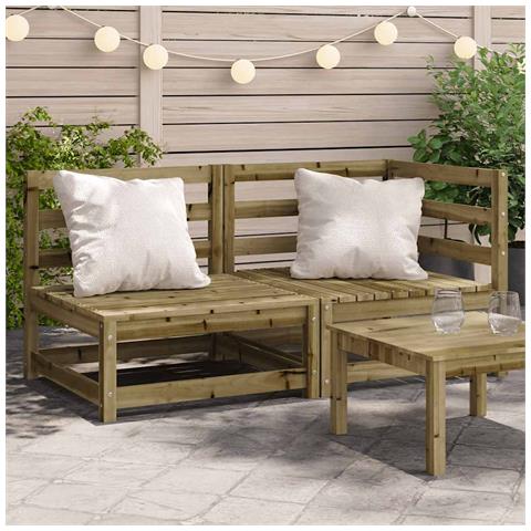 Divano Da Giardino A 2 Sedute In Legno Impregnato Di Pino - Foto 8