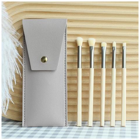 Set Essenziale Di 5 Pennelli Da Trucco Con Pochette Da Viaggio White - Foto 2