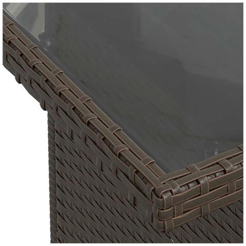 Set divani giardino  8 pezzi con cuscini Marrone Rattan sintetico, Divano giardino  2 posti con storage e cuscini Marrone Rattan sintetico - Foto 9