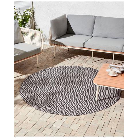 Tappeto Per Esterni Thrissur Ø 160 Cm Grigio - Foto 1