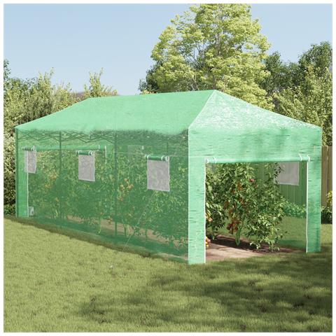 Serra a cui si può entrare con telaio pieghevole Verde 870x290x315 cm Acciaio - Foto 2