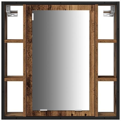 Mobile da bagno con lavabo integrato in legno antico - Foto 9