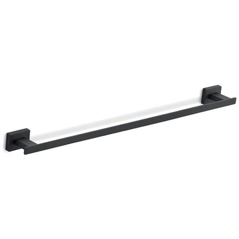 Portasalviette Cm 60 Da Muro In Acciaio Inox E Cromall 4421-60 Serie Atena Nero Opaco - Foto 1