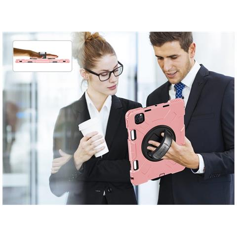 Custodia Per Ipad Pro 3/2/1 11"" Con Supporto E Alloggiamento Per Stilo Rosa - Foto 2