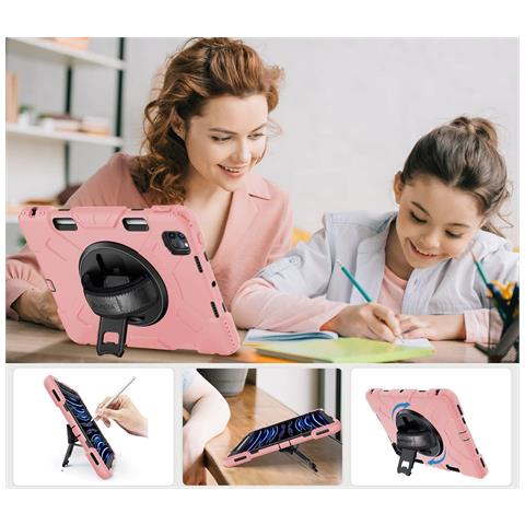 Custodia Per Ipad Pro 3/2/1 11"" Con Supporto E Alloggiamento Per Stilo Rosa - Foto 4