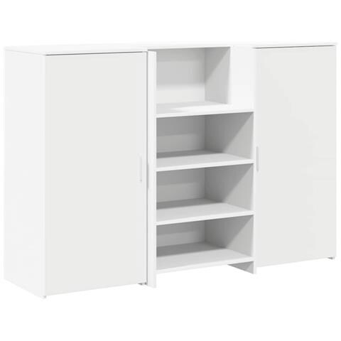 Banco Reception Bianco 155x50x103,5 cm in Legno Multistrato - Foto 1