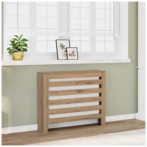 Copertura Termosifone Rovere 104x20x82 cm in Legno Multistrato - Foto 2