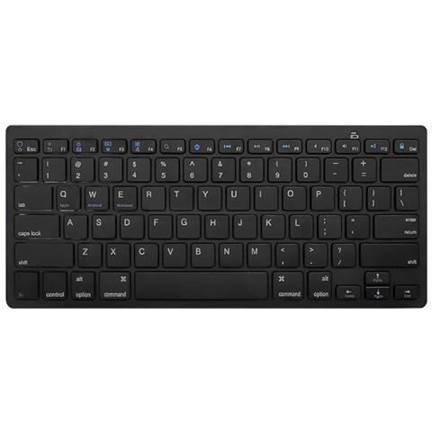 Tastiera Bluetooth Sottile: Tastiera Wireless Portatile Compatibile Con Tablet E Smartphone Black - Foto 1