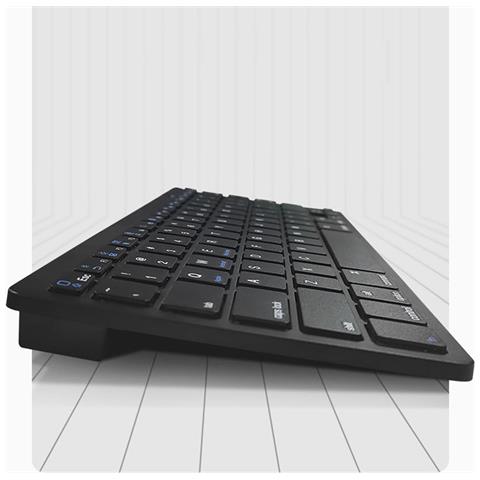 Tastiera Bluetooth Sottile: Tastiera Wireless Portatile Compatibile Con Tablet E Smartphone Black - Foto 2