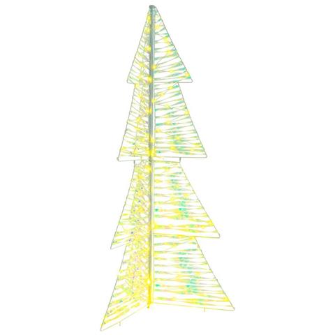 Albero di Natale con 160 LED Bianco caldo 150 cm PET - Foto 1