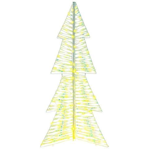 Albero di Natale con 160 LED Bianco caldo 150 cm PET - Foto 2