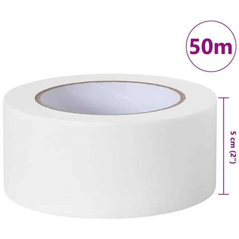 Nastri Adesivi per Pittori 50 pcs Bianco 50mm x 50m Carta - Foto 8