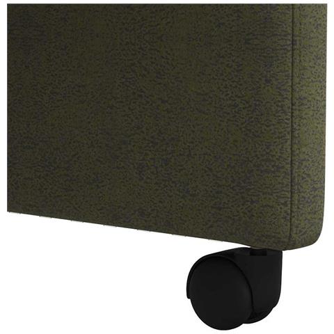 Sedie da Pranzo con Ruote 2 pcs Verde militare 57 x 67 x 98 cm - Foto 9