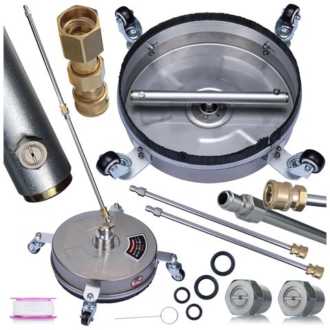 Spazzola Inox Per Idropulitrice Compatibile Con Kärcher Hd /hds - Easylock, 250 Bar, 1000 L /h, 32 Cm, 2 Ugelli Rotanti - Foto 1