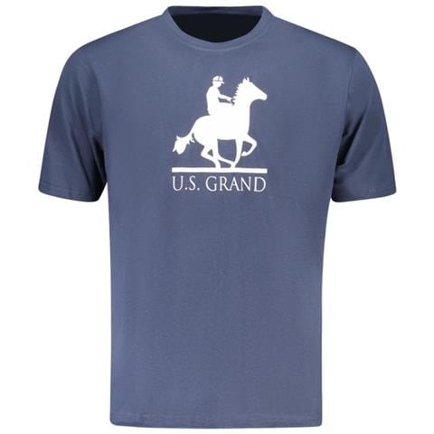 T-shirt blu a maniche corte US LARGE - Colore: Blu, Taglia: 2XL - Foto 1