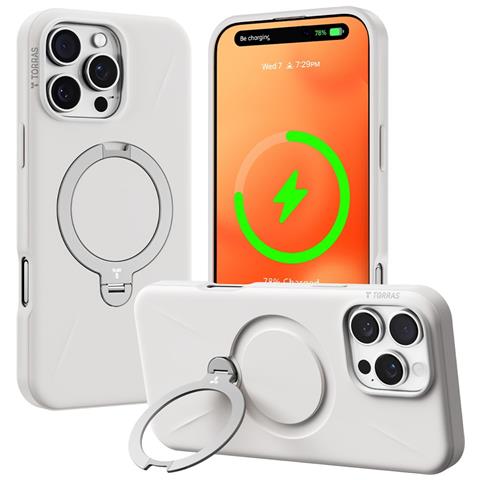 Cover per iPhone 16 Pro - TPU+PC+Silicone, Marfil, MagSafe - Foto 1