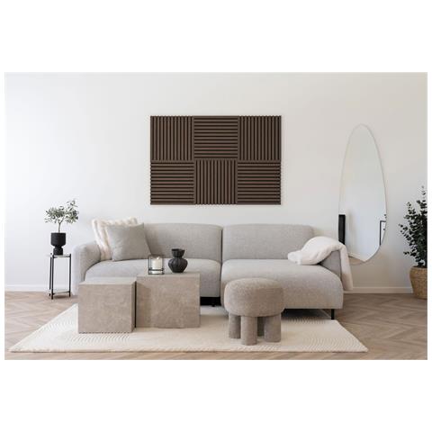 Set 2 Pannelli Acustici 52x52 Cm Effetto Noce Scuro - Foto 3