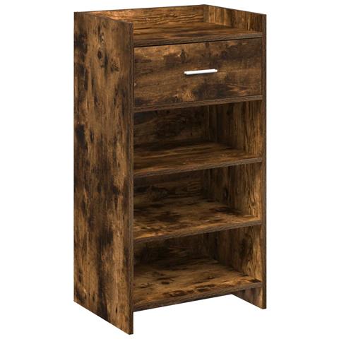 Mobile per scarpe con cassetto Rovere Fumo 48 x 36 x 92 cm - Foto 1