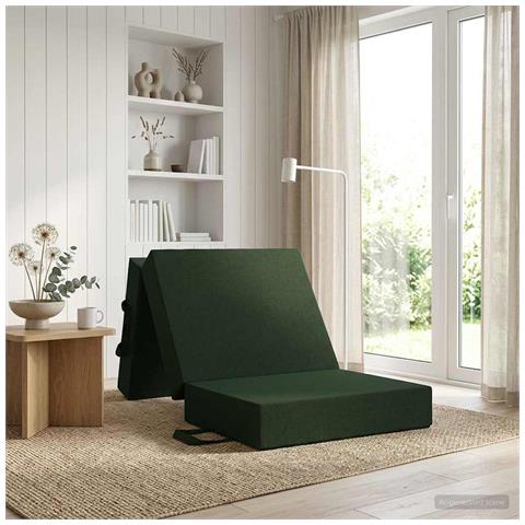 Divano Letto Pieghevole 75 x 67 x 45 cm Verde Scuro - Foto 2
