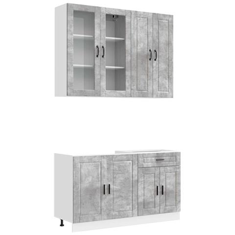 Unità Cucina PORTO 4 pcs Grigio Cemento Legno ingegnerizzato - Foto 1
