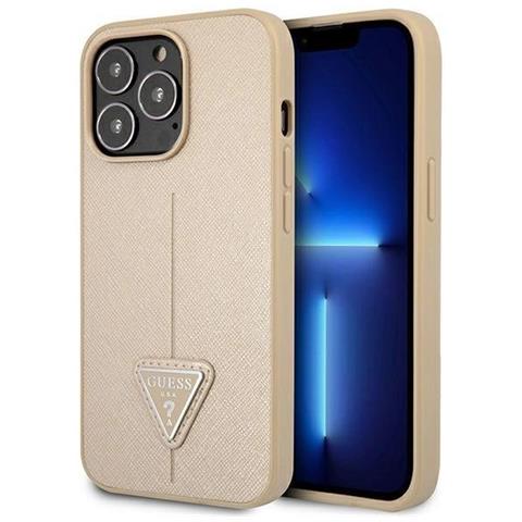 Guess Guhcp14xpsatle Iphone 14 Pro Max 6.7 Colore Sabbia / Custodia Sabbia Saffiano Con Logo Triangle - Foto 1