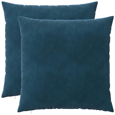 Cuscino con cuscino HEERLEN 2 pz Blu Velluto - Foto 1
