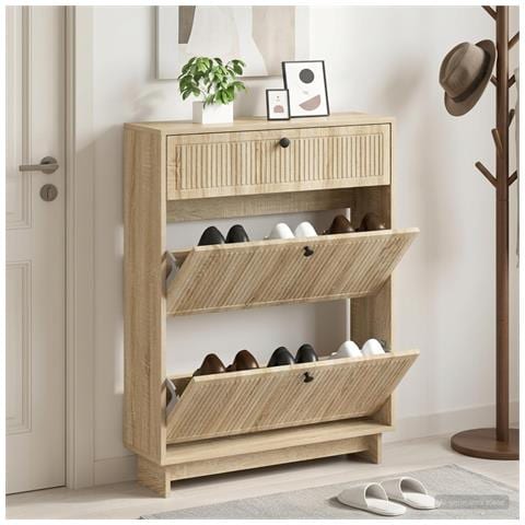Mobile per scarpe EDE 78 x 24 x 103 cm Legno ingegnerizzato - Foto 2