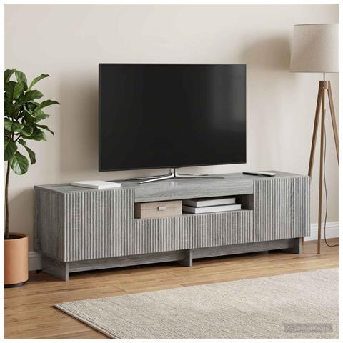 Mobile TV LED Sonoma grigio Legno ingegnerizzato - Foto 2