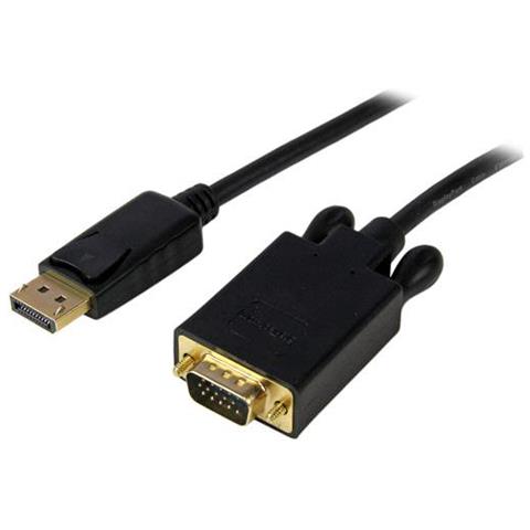 Cavo convertitore adattatore DisplayPort a VGA da 1,8 m - DP a VGA 1920x1200 - Nero - Foto 1