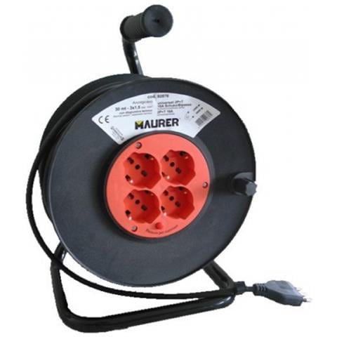 Avvolgicavo Circolare Electraline 94017 - Blu - Per Prolunghe E Cavi - Con Maniglia Appendibile - Foto 2