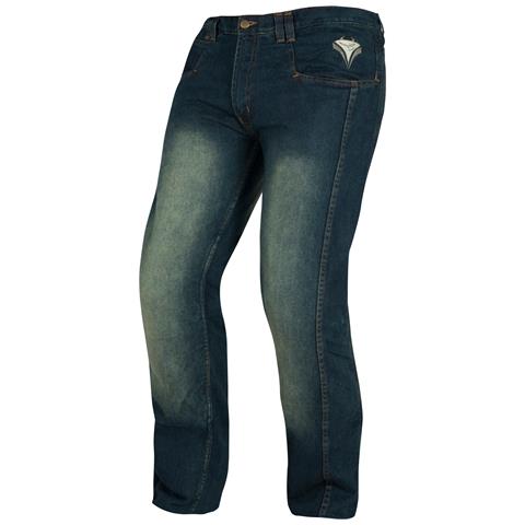 Jeans Pantaloni Moto Scooter Protezioni Ce Omologate Rinforzo Fianchi Blu 40 - Foto 2