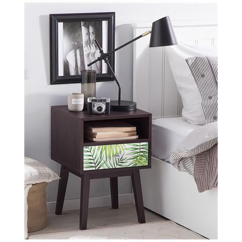 Comodino 1 Cassetto Rodes Marrone Scuro - Foto 8