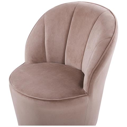 Poltrona In Velluto Beige Alby - Foto 16