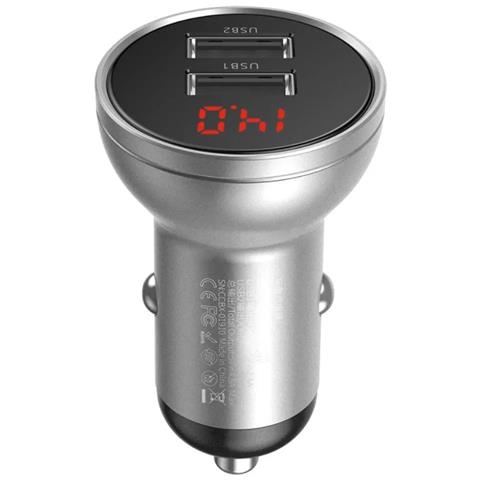 Carica Batterie Da Auto Baseus 2xusb 24w 4,8a Silver - Foto 2