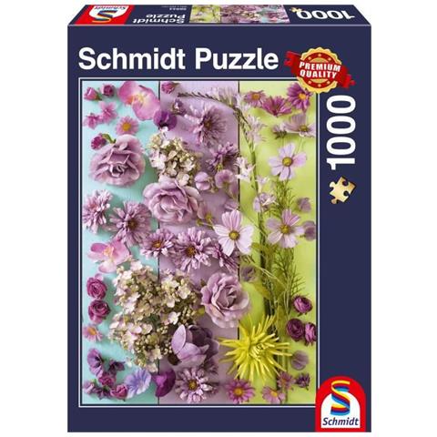 Puzzle Fiori Viola, 1000 Pezzi - Foto 1