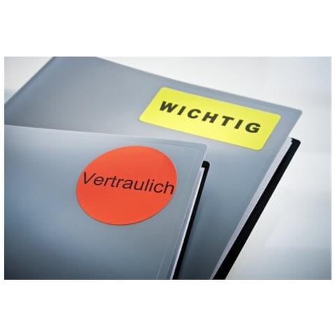 L7670R-25 etichetta autoadesiva Cerchio Rimovibile Rosso 300 pz - Foto 2