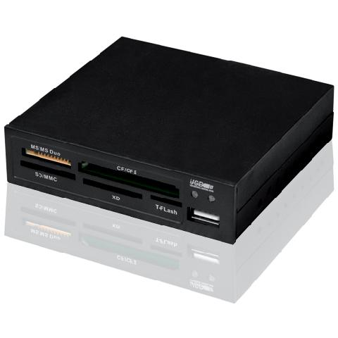 ICKWHIR022, CF, CF Type II, MMC, MS Duo, MS PRO, MS PRO Duo, MicroSD (TransFlash) , MiniSD, RS-MMC, SD, SDHC, xD, USB 2.0, Nero - Foto 1