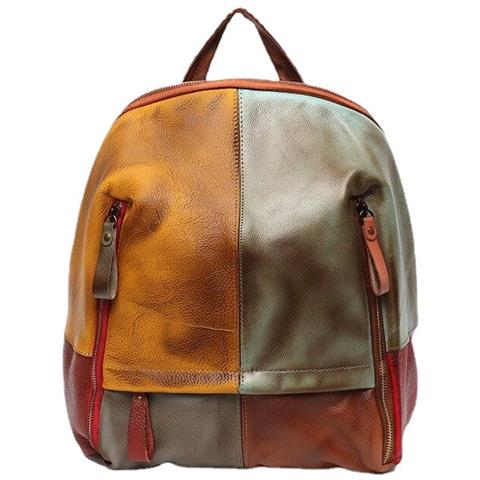 Zaino urbano vintage – Zaino da giorno in pelle PU da donna