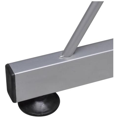 Scrivania Computer Angolare Bianca 132x112x99 Legno Multistrato - Foto 6