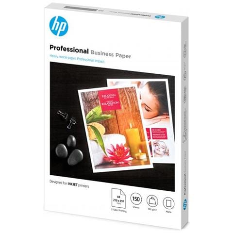 Hp Carta Opaca Professional Business, 180 G/m2, A4 [210 X 297 Mm], 150 Fogli (hp Prof Matte Ij A4 180g 150sh Fsc P) - Foto 2
