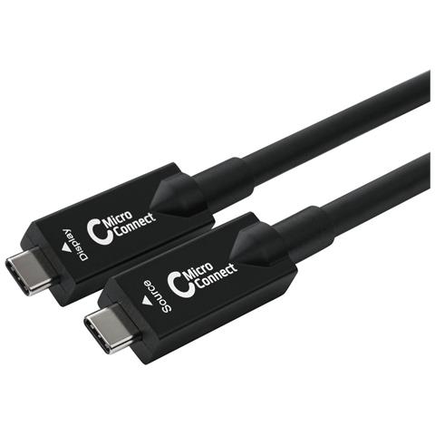 Microconnect Usb3.2cc12op Cavo Usb 12,5 M Usb 3.2 Gen 2 [3.1 Gen 2] Usb C Nero (premium Usb-c Hybrid Cable - 12,5m - War - Foto 3