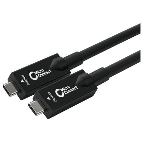 Microconnect Usb3.2cc12op Cavo Usb 12,5 M Usb 3.2 Gen 2 [3.1 Gen 2] Usb C Nero (premium Usb-c Hybrid Cable - 12,5m - War - Foto 2