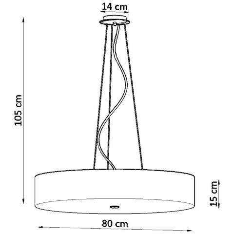 Lampadario Skala 80 Bianco Sl. 0803 - Minimalista Lampadario Bianco 105x80x80 Cm - Foto 7