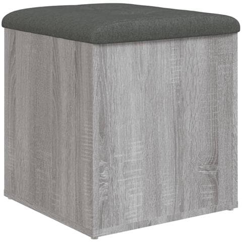 Panca Portaoggetti Grigio Sonoma 42x42x45 Cm Legno Multistrato - Foto 2