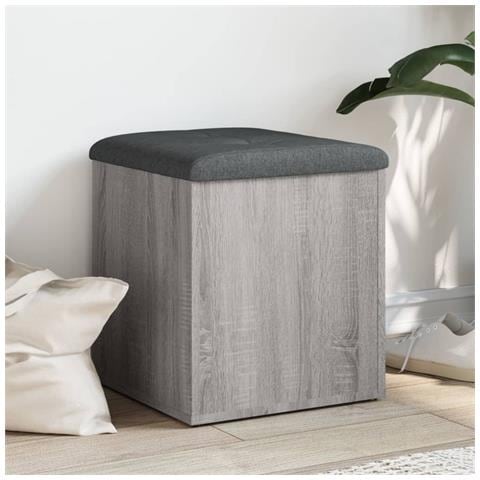 Panca Portaoggetti Grigio Sonoma 42x42x45 Cm Legno Multistrato - Foto 1
