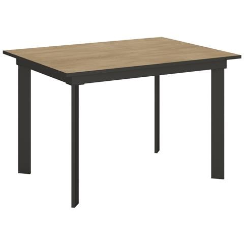 Tavolo Allungabile 90x120/180 Cm Cumar Telaio Antracite - Quercia Natura - Foto 6