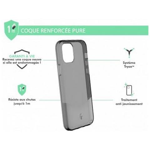 Cover Rinforzata Per Iphone 12 / 12 Pro Pure, Nero Transparente - Foto 2