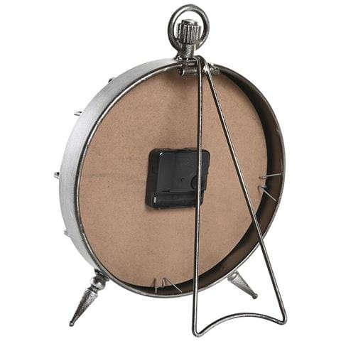 Orologio Da Tavolo Dkd Home Decor Mappamondo 22 X 17 X 29 Cm Cristallo Argentato Nero Dorato Bianco Ferro (2 Unità) - Foto 2